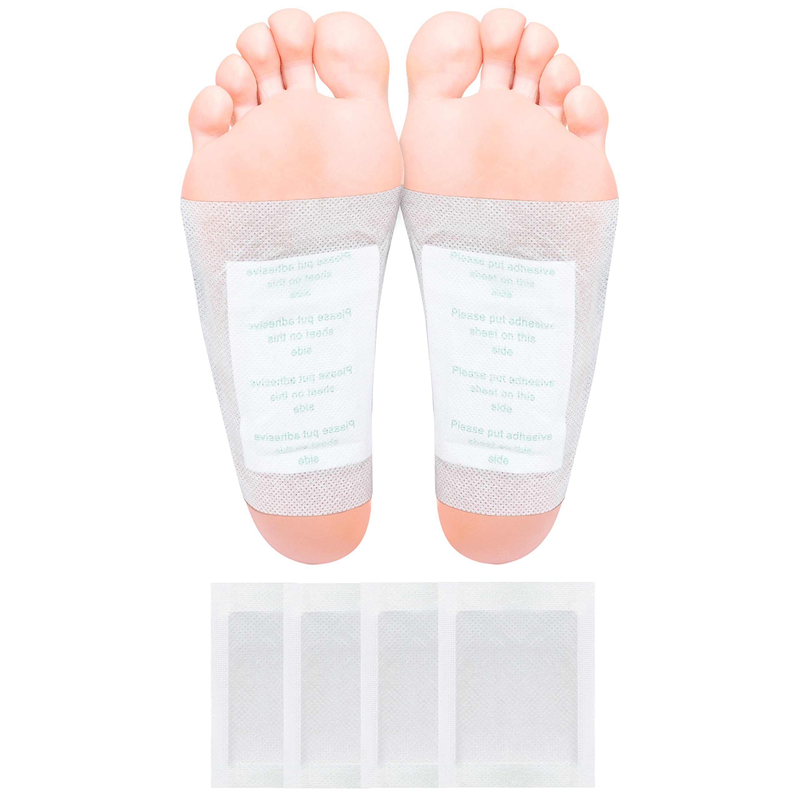 Kurtzy Detox Foot Pads (100 Pack) - Patches with 100 Adhesive Sheets for Feet - Relieve Stress & Pain, Improve Sleep & Enhance Blood Circulation - Natural Ingredients to Remove Impurities & Toxins