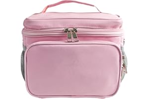 JDSZM Travel Carrying Case Compatible with Yoto Player Bluetooth Speaker and Headphone Accessories, Card Holder Holds up to 80 Cards with Shoulder Strap, Bag Only (Pink)