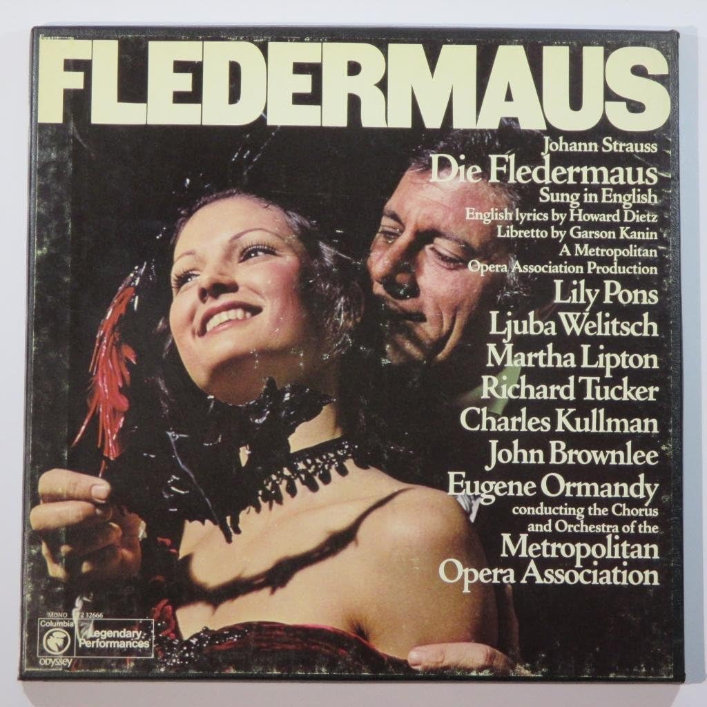 Die Fledermaus Johann Strauss Eugene Ormandy Orchestra And Chorus Of The Teatro Donizetti Bergamo Johann Strauss Die Fledermaus Sung In English Eugene Ormandy Conducting The Metropolitan Opera Association Amazon Com Music