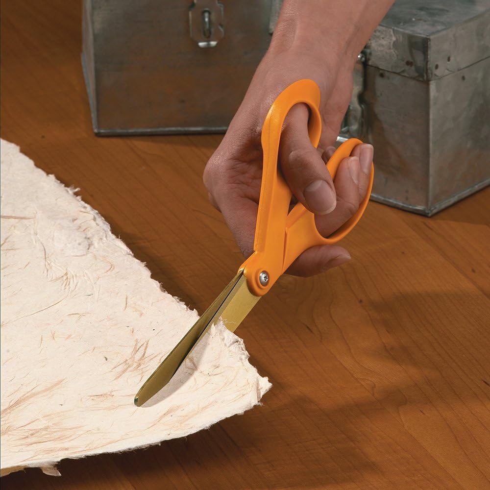 Fiskars 9 Inch Serrated Titanium Nitride Shop Shears (12-96536984): Office Products