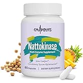 Gyumolics Nattokinase Supplement 10000FU with Organic Nattokinase, Serrapeptase, Bromelain, Curcumin, Vitamin E & Ginseng, Movement Comfort, 90 Capsules