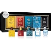 Versace Mini Cologne Gift Set for Men 5-Piece 0.17 Fl Oz Collection | Includes Pour Homme, Man Eau Fra&icirc;che, Eros Flame, Eros &amp; Eros Energy, Designer Sampler, Travel Size, Gift Set