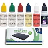 Gold and Silver Jewelry Testing Solutions Kit 10k 14k 18k 22k 24k Scratch Stone Acid Test Scrap Bars Coins