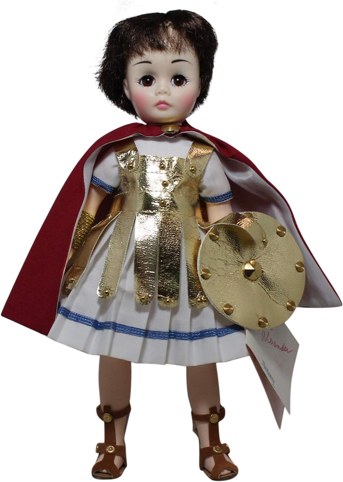 Madame Alexander - #1310 - Portrait of History Series - Marc Antony Doll - 11 Inches - Brown Hair / Brown Eyes - Roman General Attire - Gold Armor / Gold Shield / Gold Arm Cuffs - Sandals - Red Lined Robe - Out of Production - New - Mint - Collectible
