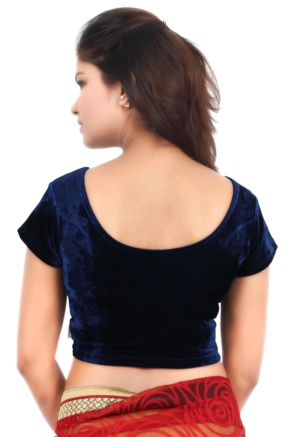louis fashion velvet fabric women blouse (2074-bl-blue02)