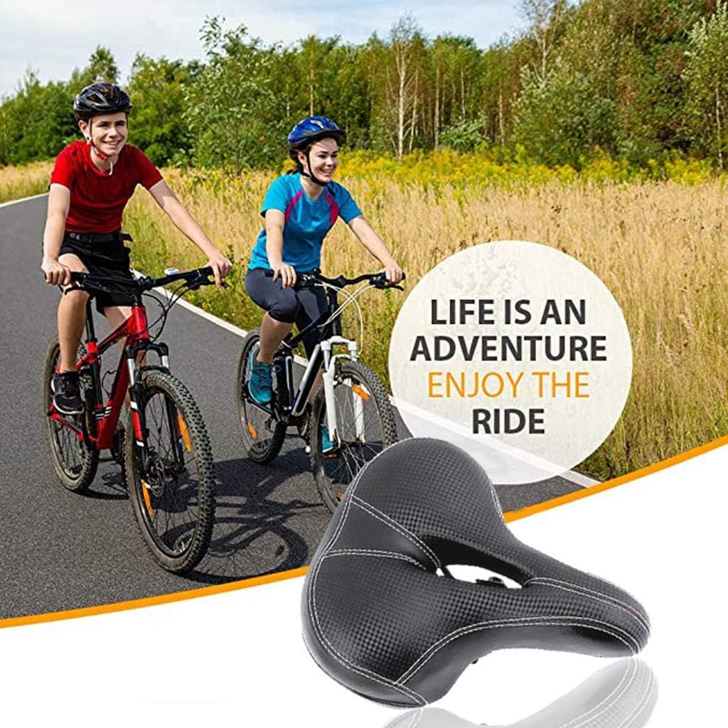 ShanS Bicycle Cushion, Universal Ultra Wide Black Gel