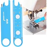 Sewing Machine Needle Threader - Quick Threading Device, Automatic Needle Threader with Magnetic Storage, Magnifier, and Ruler for Quilting, Alterations, and Tailoring