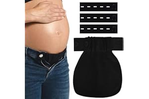 Dokpav 4 PCS Waist Button Extender Set, Adjustable Elastic Maternity Pants Extenders, for Men Women Jeans Trousers Skirts