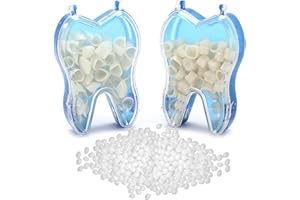 GEODURN Temporary Dental Crown Veneers for Anterior Front and Molar Posterior Teeth, Complete with Thermal Beads Cap Filler for Repairing Missing or Damaged Teeth