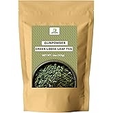 Diyon's Gunpowder Green Loose Leaf Tea 4oz | Resealable Pouch | Rolled Green Leaves for Hot or Iced Tea | Strong Smooth Taste | From Sri Lanka.