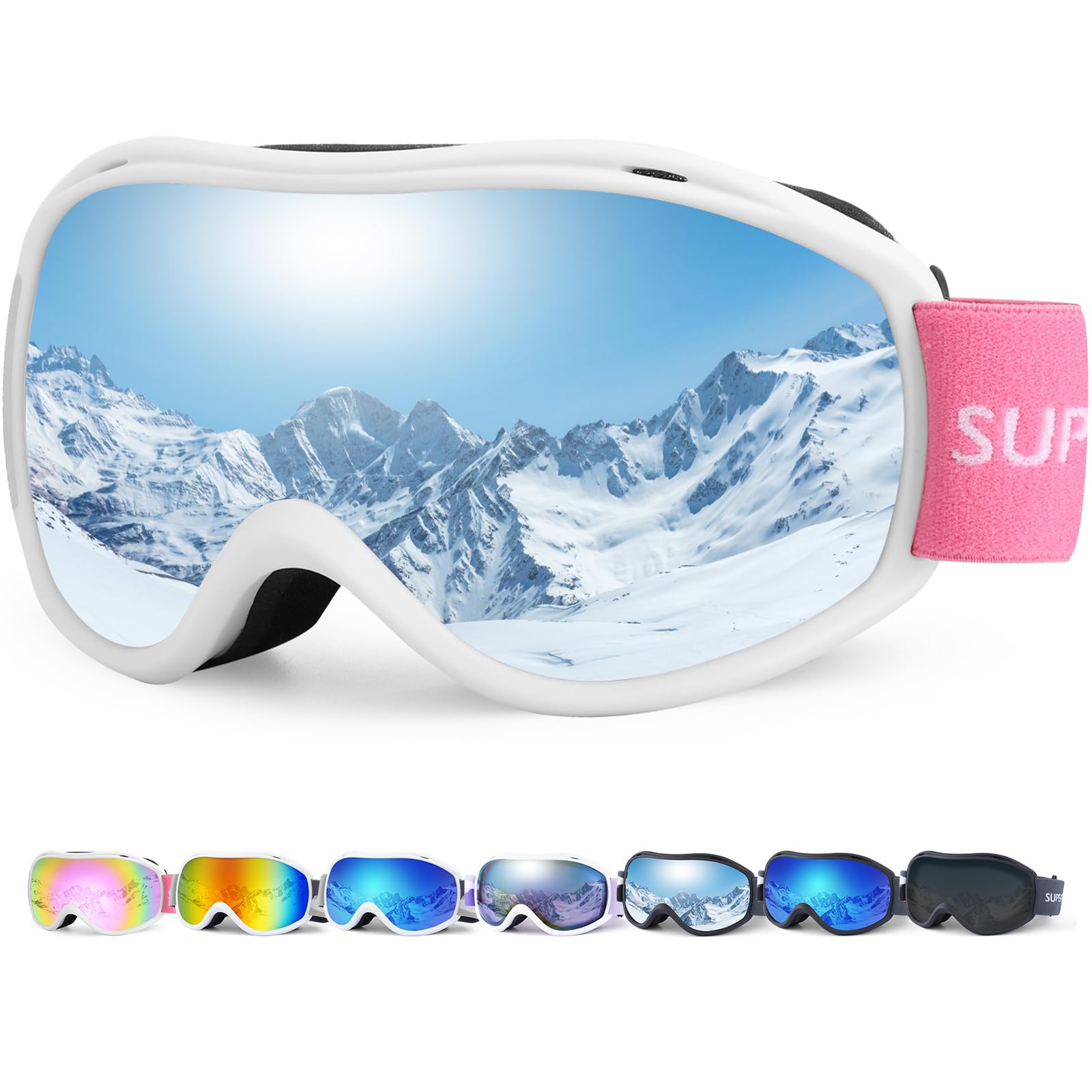 Supertrip Ski Goggles for Men Womens Anti-fog skiing goggles UV Protection Snow Snowboarding Goggles for Adult Youth