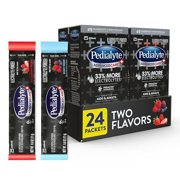 PEDIALYTE ADVANCEDCARE PLUS ELECTROLYTE POWDER, HAS 33% MORE...