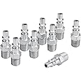 Milton 777 1/4" MNPT A Style Plug, Silver, 10 count (Pack of 1)