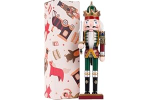 Tpudn Christmas Decorations Nutcracker Ornament,12 inch Wooden Traditional Nutcracker,Painted Nutcracker Figures,Festive Christmas Nutcracker Party Tabletop Thanksgiving Decor(Swordsmen)