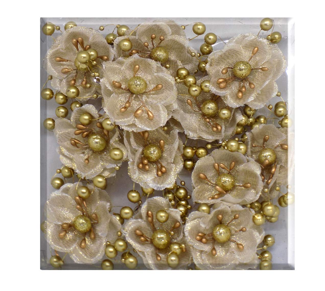 Buy Aasa Wedding And Party Wear Fancy Golden Hair Flower Clips For