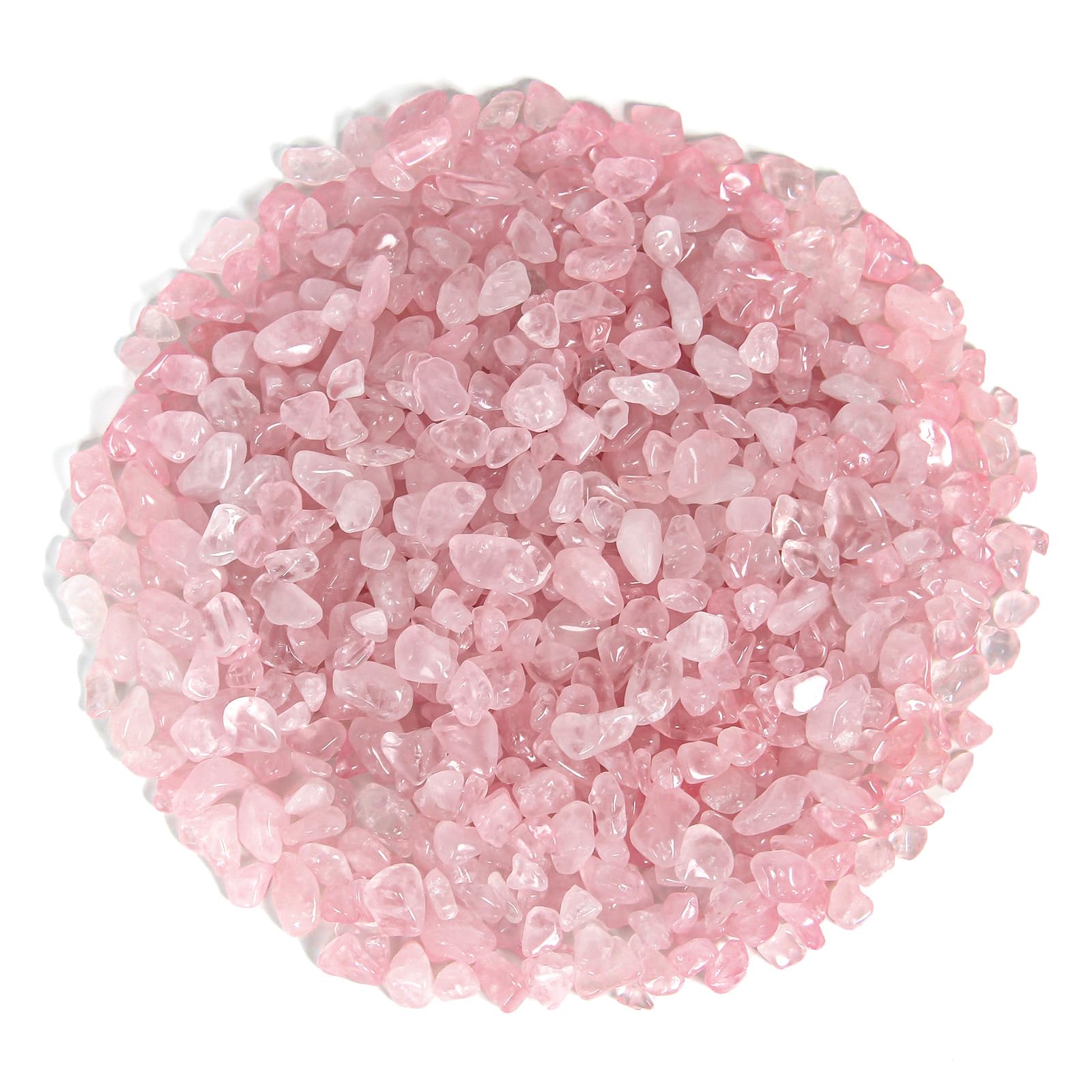 1.1 lb Natural Rose Quartz Crystal Chips (500 g) – Polished Pink Crystal Gravel for Crafts, Jewelry Making, Vase Fillers, Plants & Home Décor — image 1