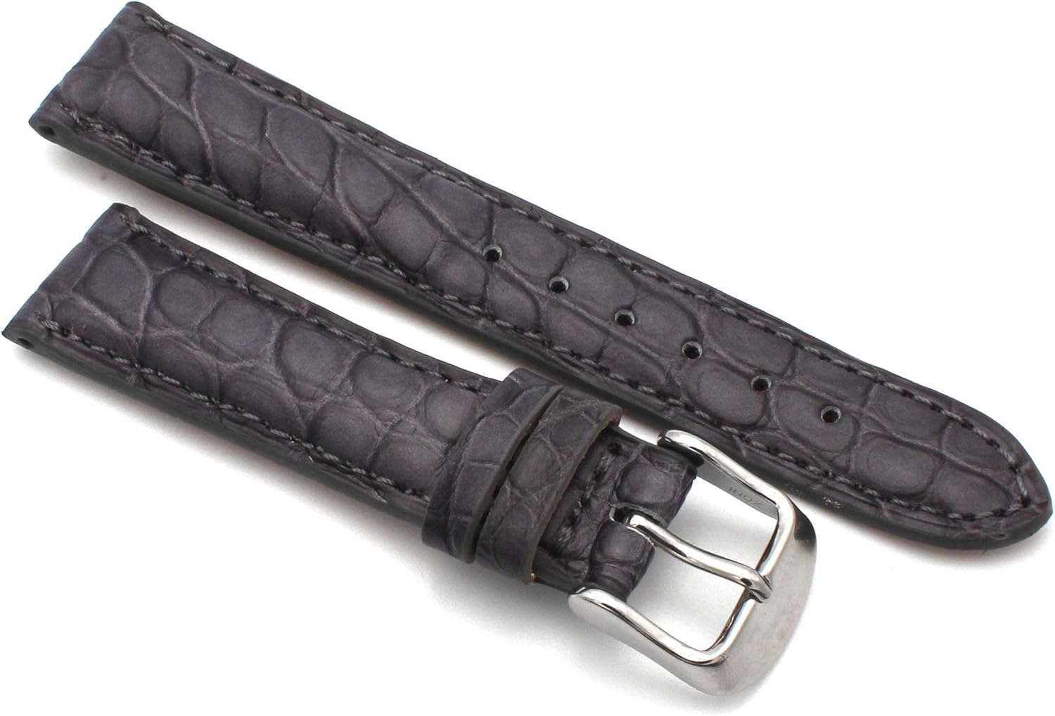 Bracelets de montre VINTAGE YONGER BRESSON cuir véritable CROCODILE 11