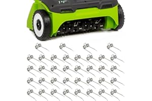 Eyoloty 36-Pack 29272 Replacement Dethatcher Tines Compatible with Greenworks 27022 2500600G 10 Amp 14" Corded Dethatcher,Replacement Durable Steel Scarifier Tines Parts,Lawn Tractor Attachments Set