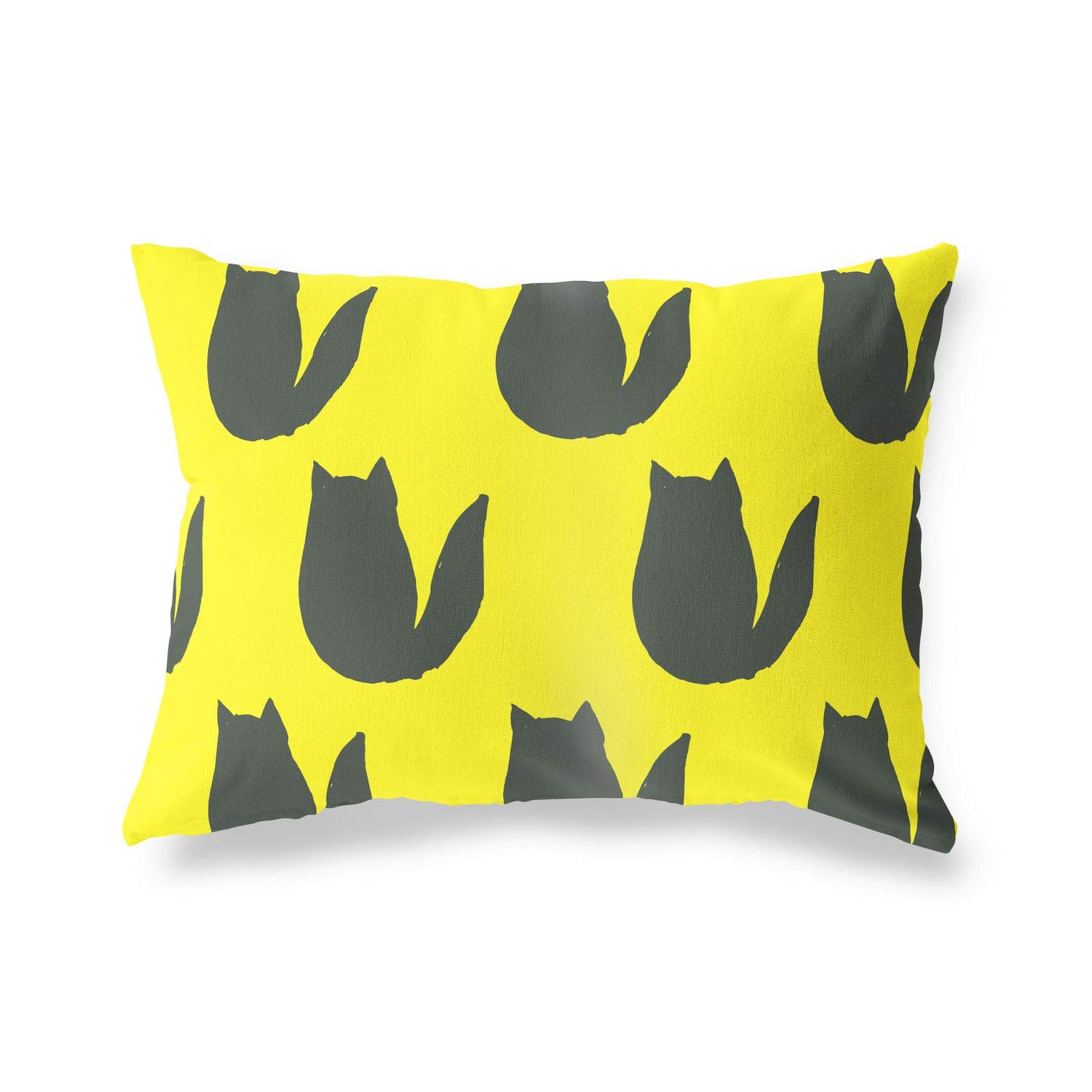 Bonamaison Decorative Cushion Cover Neon Yellow & Fume, Throw Pillow Covers, Home Decorative Pillowcases for Livingroom, Sofa, Bedroom, Size: 35x50 Cm - Designed and Manufactured in Turkey