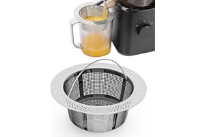 LANGZIHT Pulp Strainer for Nama J2 Cold Press Juicer — Suitable for Nama J2 Juicer Secondary Fine Filter Accessories — 304 Stainless — Hand-Wash Easy Clean