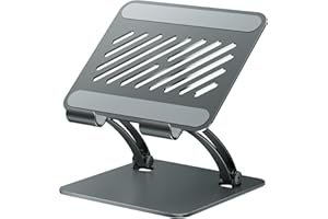 Tounee Tablet Holder Stand, Dual Rod Adjustable Aluminum Desktop Stand, Compatible with 4.7-16.5" iPads, Surface Tablets, Por