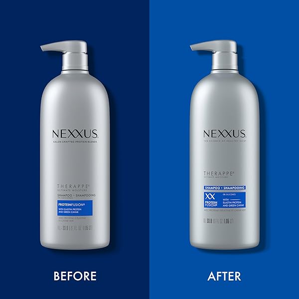 NEXXUS THERAPPE MOISTURIZING SHAMPOO ULTIMATE MOISTURE FOR DRY HAIR SILICONE-FREE, MOISTURIZING PROTEINFUSION WITH ELASTIN PROTEIN AND GREEN CAVIAR 33.8 OZ
