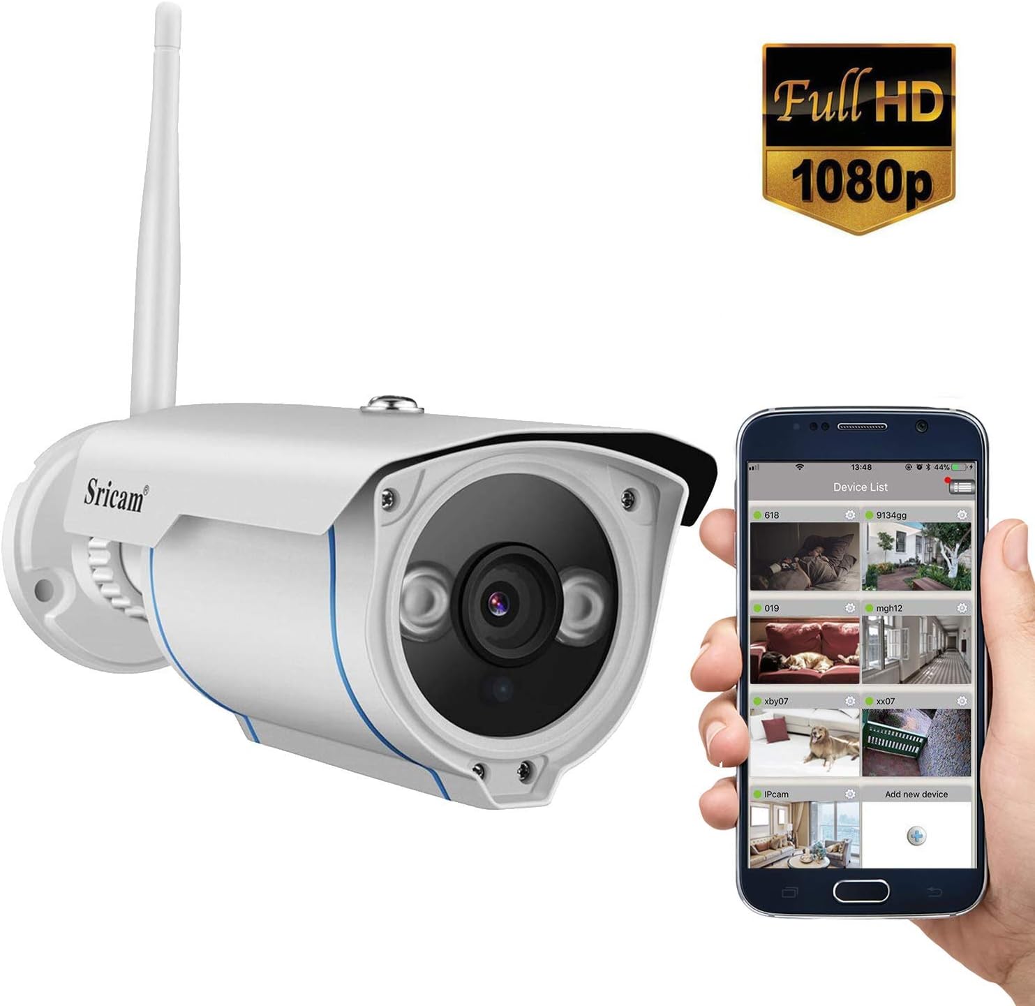 Sricam Cámaras de Vigilancia WiFi Interior 1080P HD, Cámara IP