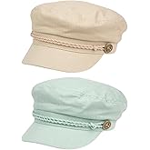 Funky Junque Newsboy Hat for Women – Trendy Greek Fisherman Cap, Classic Women's Baker Boy Newsies Hat, Ladies Fashion Caps