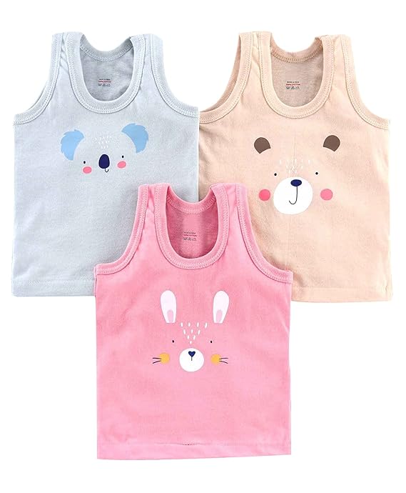 Shobha Enterprises Soft Cotton Printed Baby Vest Sando Baniyan for New