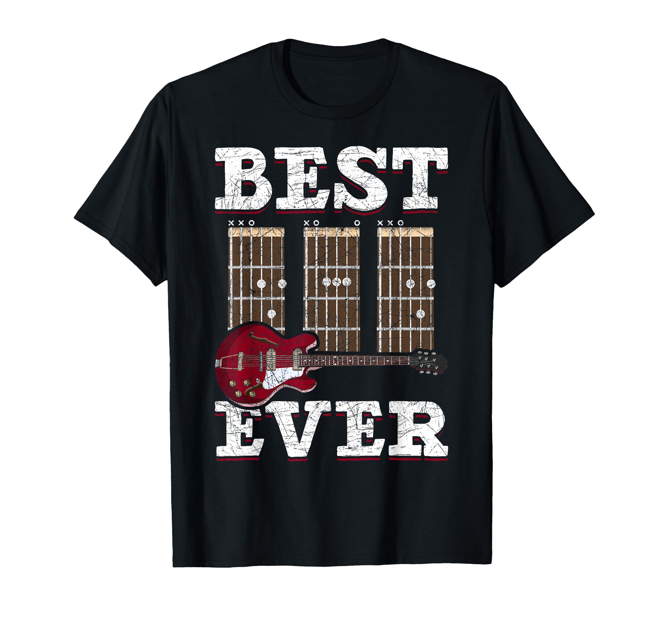Best Dad Ever Guitarist Fathers Day Guitar Player Dad Guitar T-Shirt