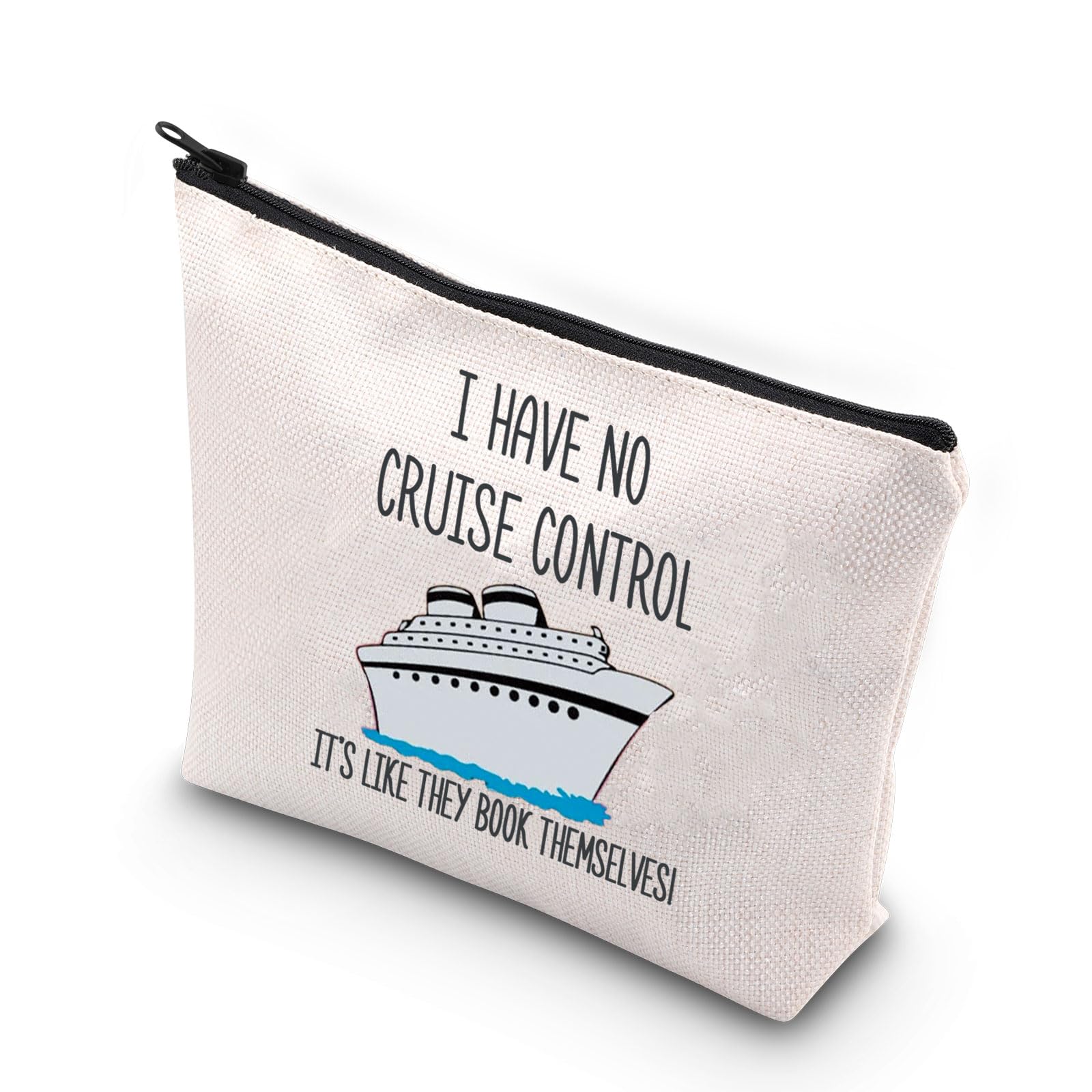 KUIYAI Cruise Control Gift I Have No Cruise Control It’s Like They Just Book Themselves Zipper Pouch Makeup Bag