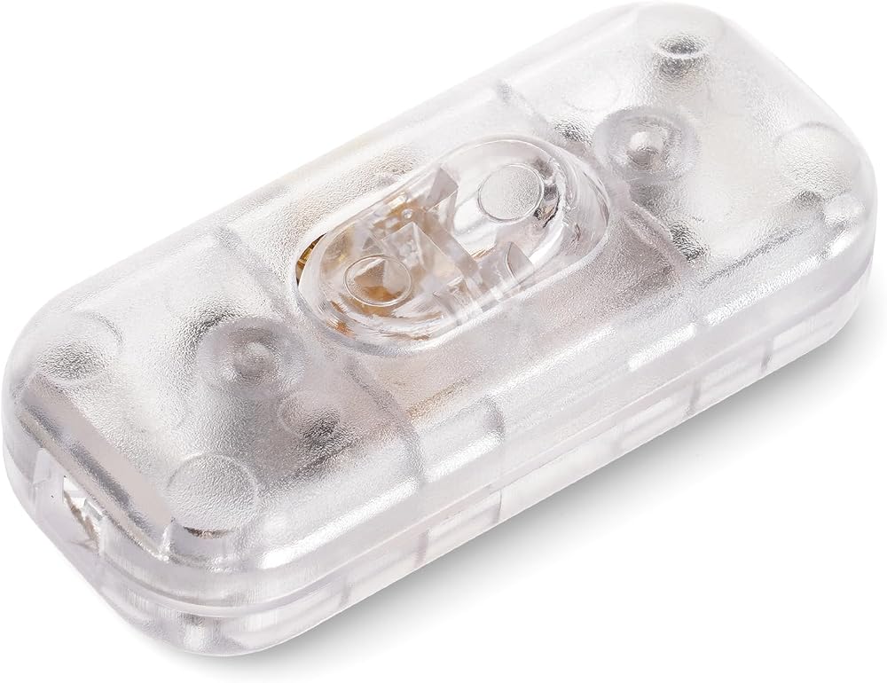 AXFEE 6A DP Inline Switch Torpedo Design 250V for Lamp Desk Light 2/3 Core