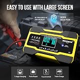 NEXPEAK 10-Amp 12V 24V Smart Battery Charger with Temperature Compensation view 6