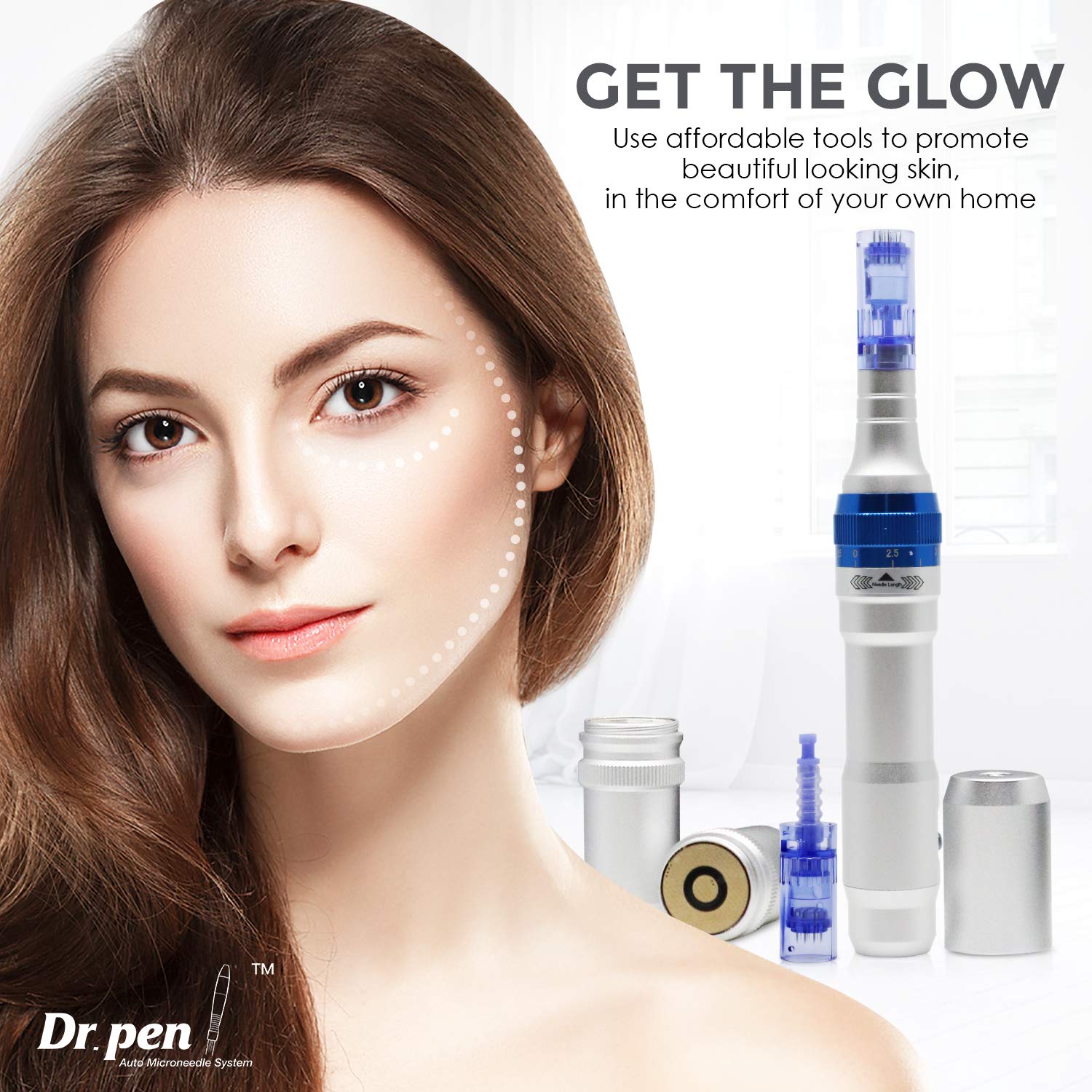 Dr. Pen Ultima A6 Electric Wireless Professional Skincare Kit including 12 Cartridges - Six 12 Pin, Six 36 Pin: Beauty