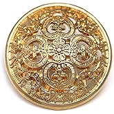 Craftisum Vintage Hollow Embossed Metal Shank Sewing Buttons 20 Pcs - 18mm, 23/32"