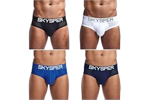 SKYSPER Men's Jockstrap Breathable Mesh 2pcs 3pcs 4pcs Jock Strap Male Underwear, Athletic Supporters for Men
