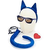 Cat Ears Headband and Tail Set for Cosplay, Book Day Dress Up, Halloween Party, Blue