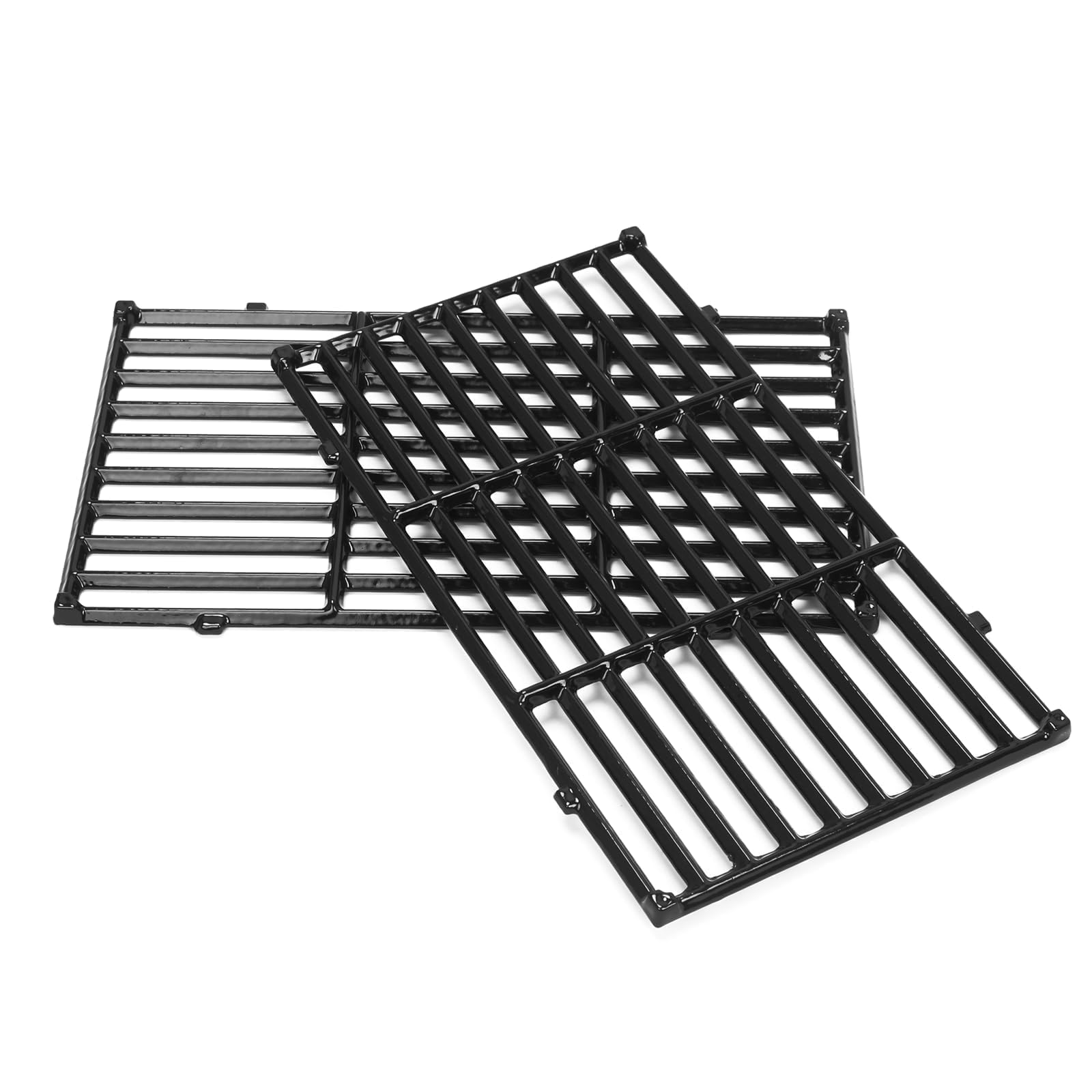 Photo 1 of Uniflasy 17.5" Porcelain-Enameled Cast Iron Grill Grates for Weber Spirit E-210 S-210 E-220 S-220, Spirit I & II 200 Series with Front Control, 7637 Polished Grill Grate Replacement Parts, 2-Pack