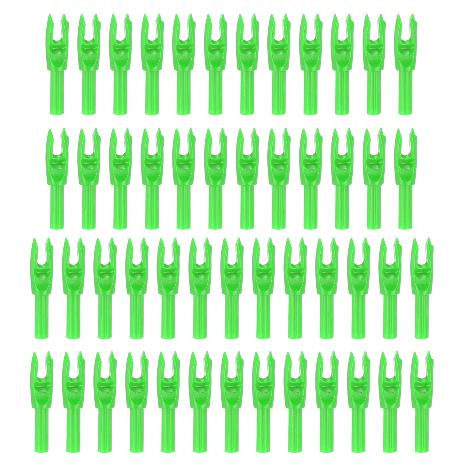 PATIKIL Archery Arrows Nocks 4.2mm 0.165", 50 Pack Insert Arrow Nock Replacement for Hunting Arrows Compound Bow Recurve Bow, Green