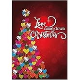 Religious Christmas cards - pack of 20, 5x7in, printed in England, Love Came Down. Christian Christmas cards with envelopes bulk
