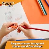BIC Kids Tropicolors Colouring Pencils 24 Pack Hexagonal Wood-Free view 3