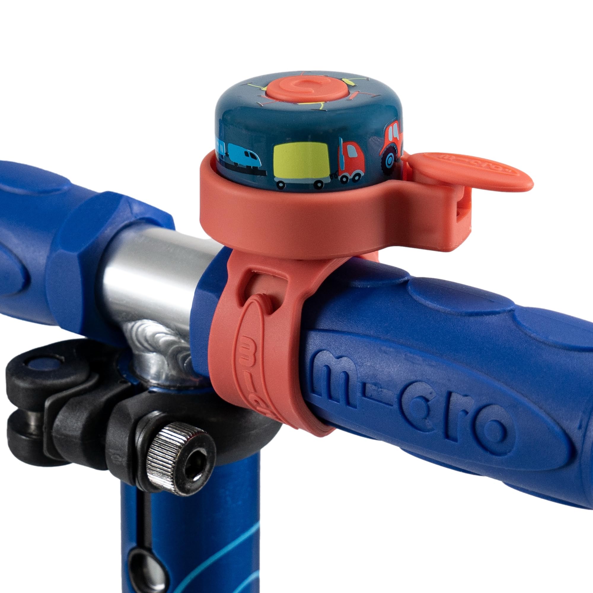 Micro Scooter | Pattern Handlebar Bell | Suitable for All Bikes & Scooters | Kids Bike Accessories | Flexible Silicone Strap | Easy To Attach | Loud | Waterproof | Vehicle