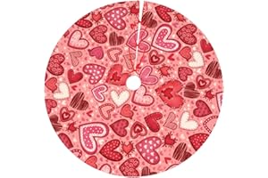 ODFOVOWO Valentine's Day Tree Skirt Xmas Tree Mat Christmas Tree Ornaments Decorations Holiday Party Indoor Outdoor 36"