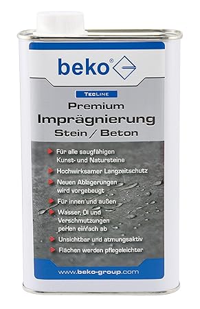 BEKO 299521000 BEK-299521000 TecLine Premium-Imprägnierung Stein/Beton 1 l Farbe