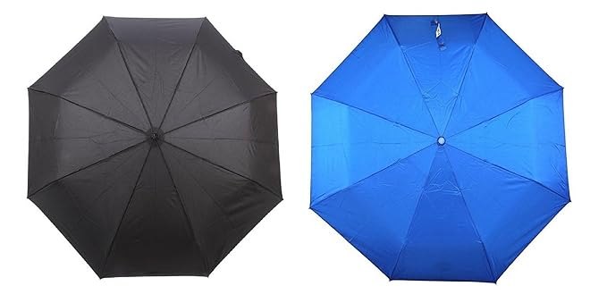 Folding Umbrellas for Rainy Season and Umbrella for Sun Protection Set of Two Umbrellas Assorted Colors
