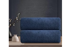 MAGGEA Hand Towels Set 2 Pack-16“x31”,Ultra Soft Microfibers Bathroom Towel Set Highly Absorbent Quick Dry Luxury Premium Towel Lightweight Durable Hand Towel Collection for Hotel Spa Gym Kitchen,Navy Blue