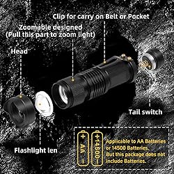 High Power One Mode Red LED Flashlight, Powerful