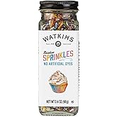 Watkins Rainbow Decorating Sprinkles, No Artificial Dyes, Kosher, 3.4 Ounce Jar, 1-Pack