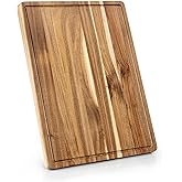 DYTesa Acacia Wood Cutting Board for Kitchen, 20x15x1.5 Inch Large Butcher Block Cutting Board Wooden Chopping Board Charcuterie Board with Juice Groove, Easy Grip Handle for Meat Cheese