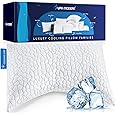 Side Sleeper Pillow for Neck and Shoulder Pain Relief, Cervical Neck Support Pillow for Side Sleepers, Cooling Shredded Memory Foam Pillows for Hot Back Sleepers, Adjustable Curved Queen Bed Pillows
